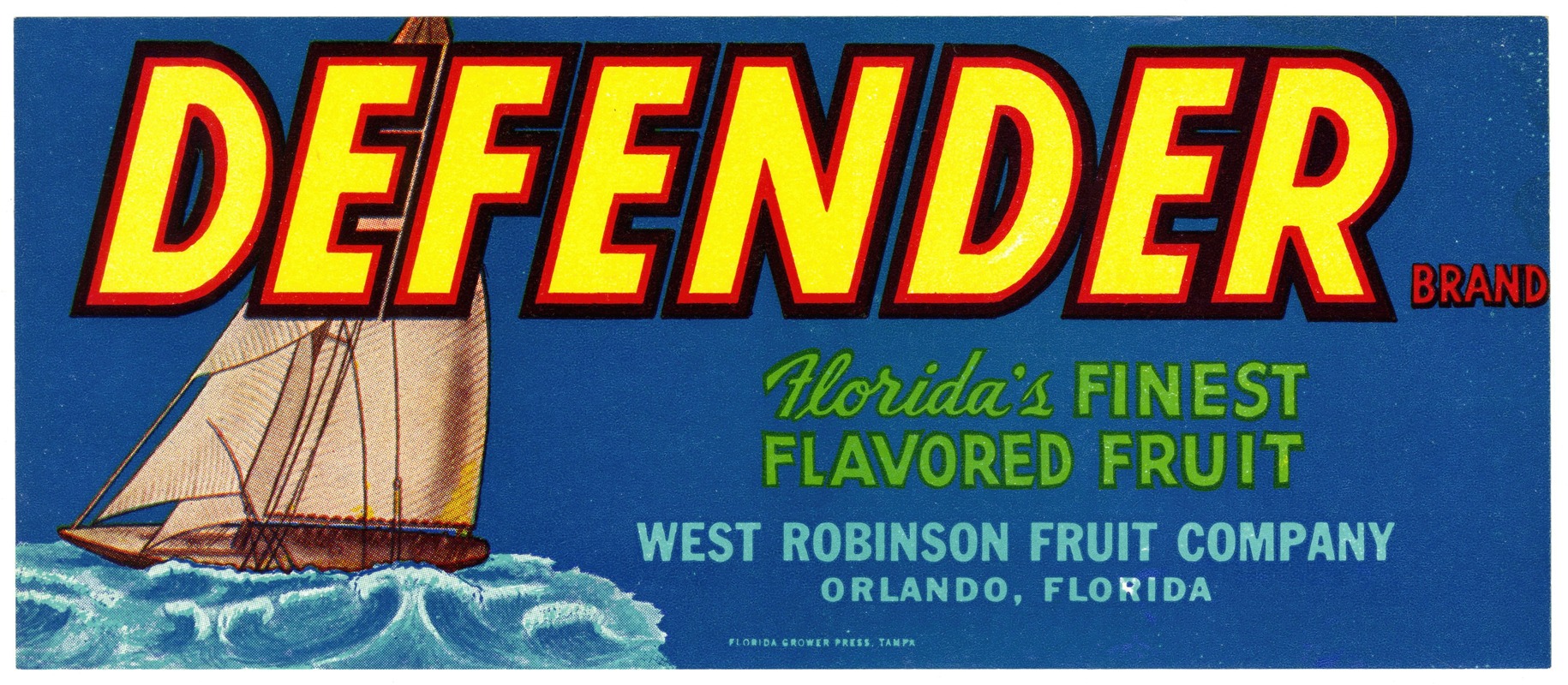 Anonymous - Defender Brand Fruit Label