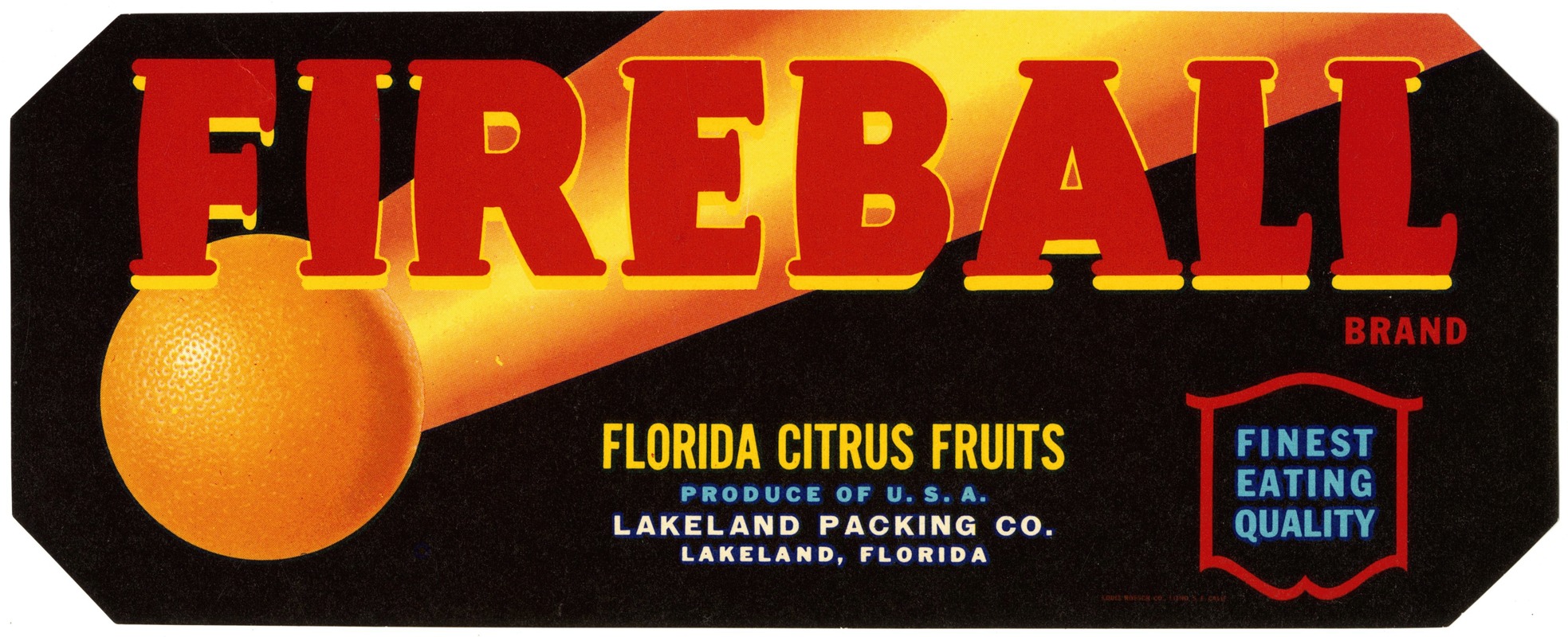 Anonymous - Fireball Brand Florida Citrus Fruit Label