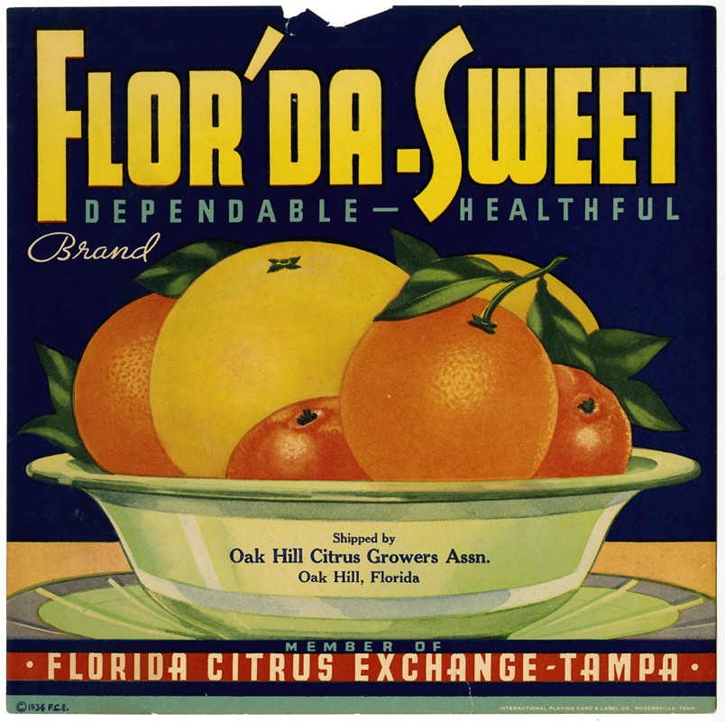 Anonymous - Flor’da-Sweet Brand Citrus Label