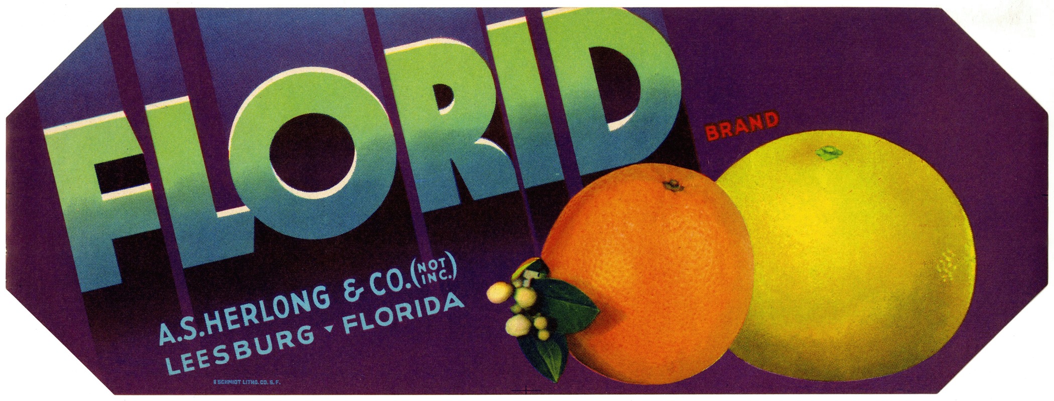 Anonymous - Florid Brand Citrus Label