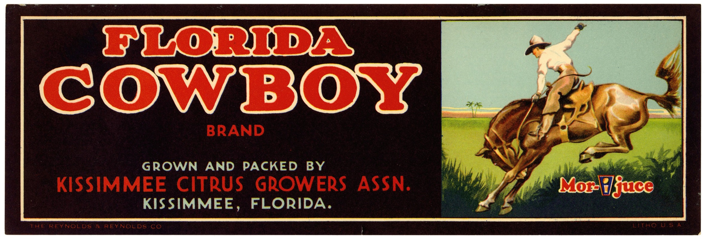 Anonymous - Florida Cowboy Brand Citrus Label