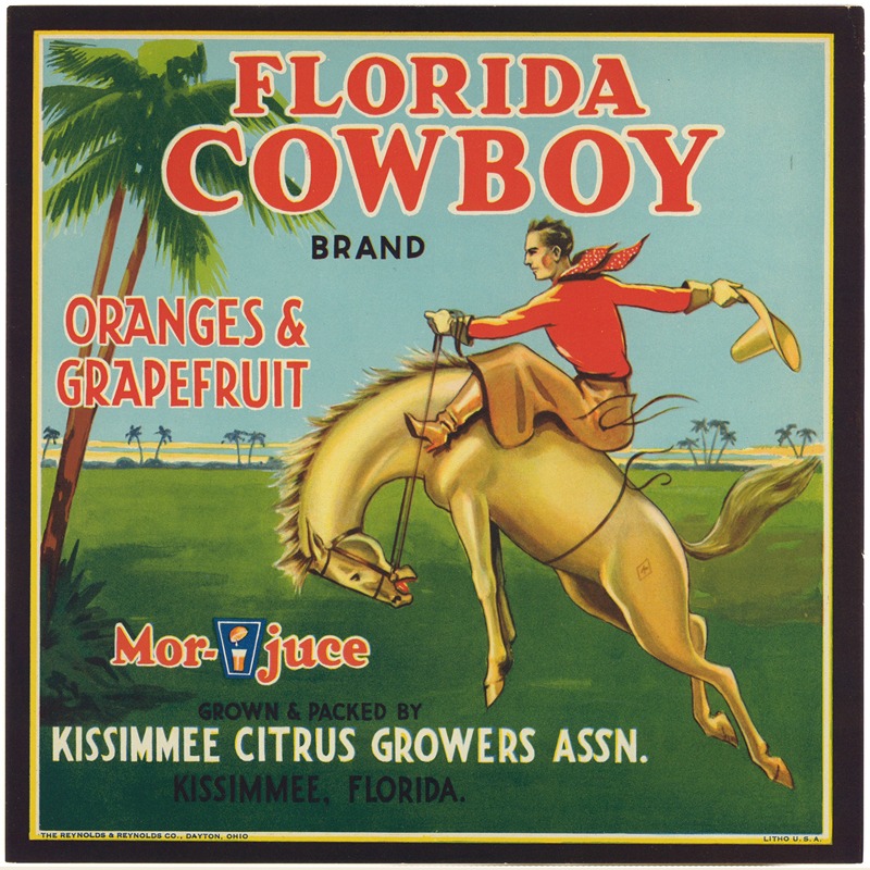 Anonymous - Florida Cowboy Brand Oranges and Grapefruit Label