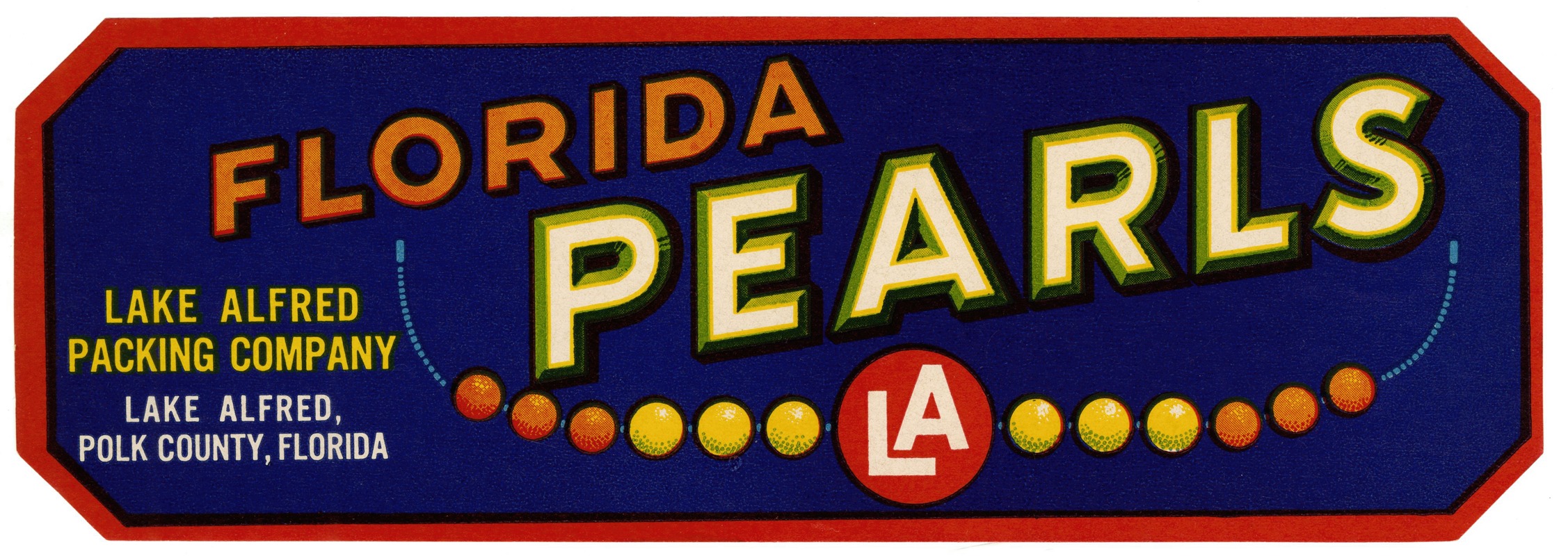 Anonymous - Florida Pearls Citrus Label