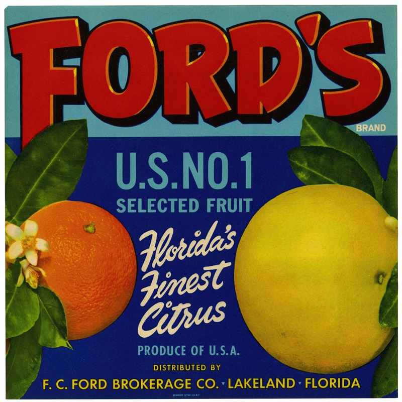 Anonymous - Ford’s Brand Citrus Label