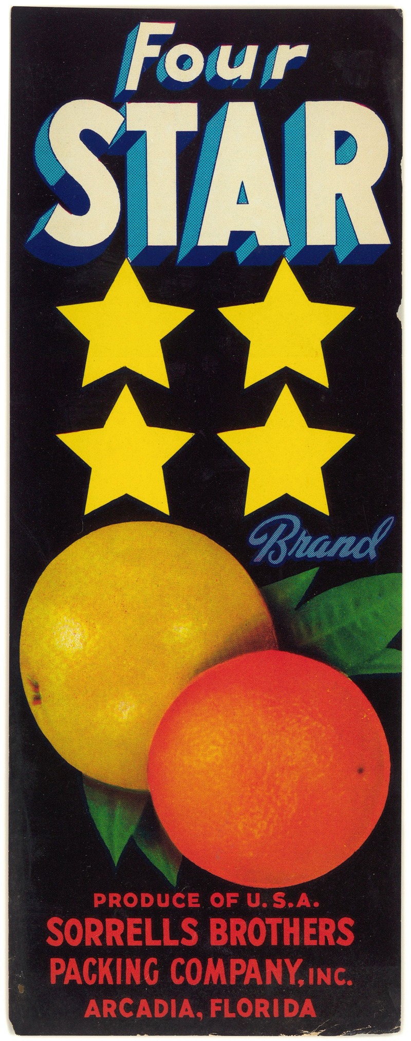 Anonymous - Four Star Brand Citrus Label