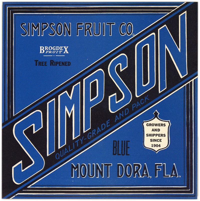 Anonymous - Fruit Label for Simpson – Blue