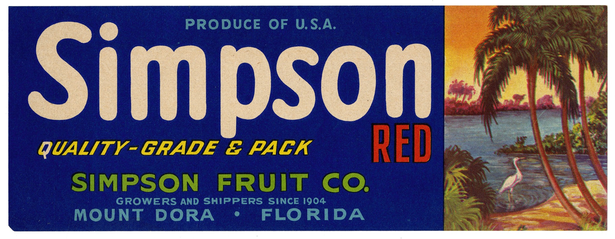 Anonymous - Fruit Label for Simpson – Red
