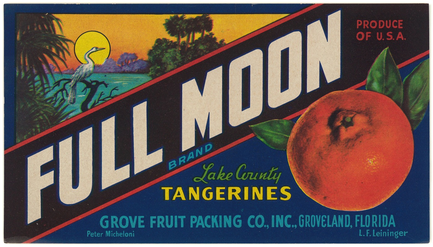Anonymous - Full Moon Brand Tangerines Label