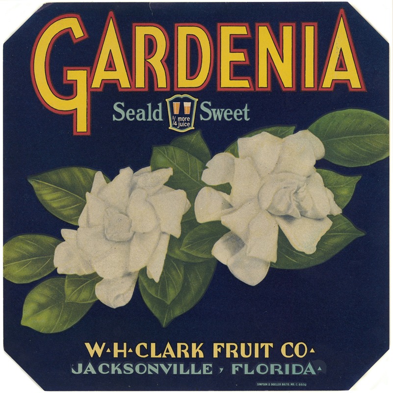 Anonymous - Gardenia Fruit Label