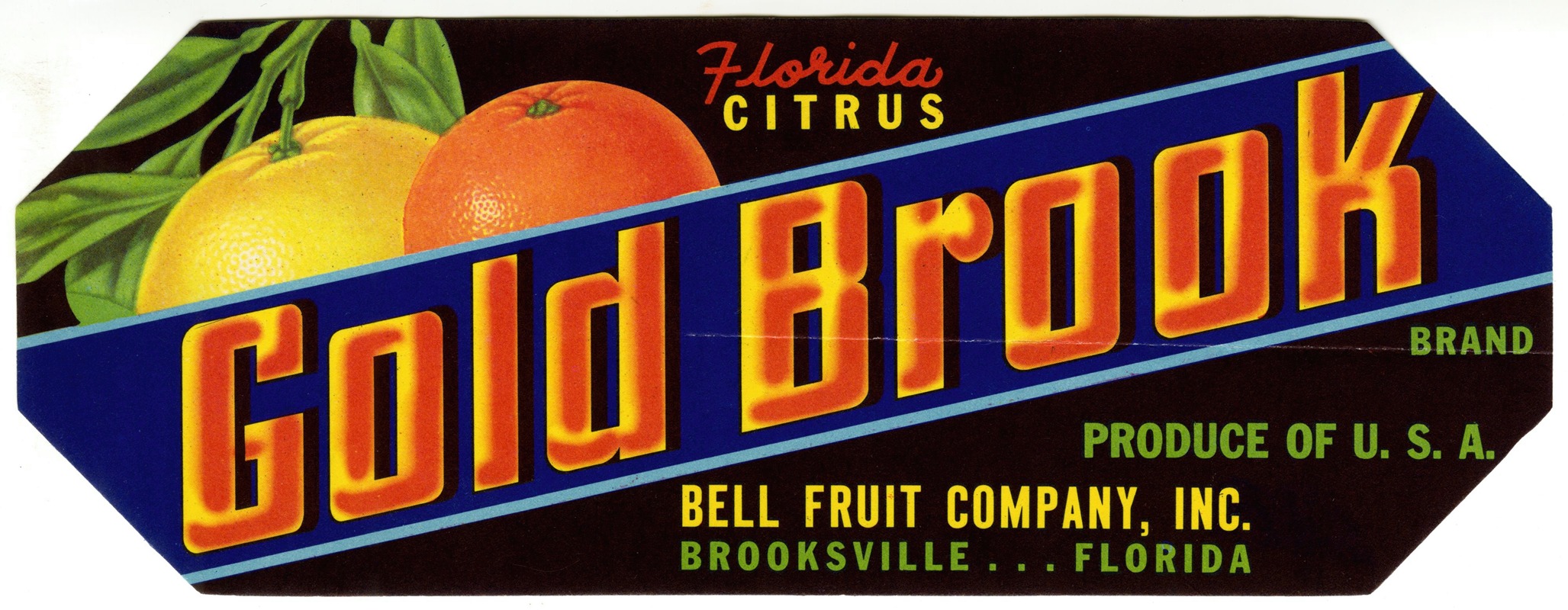 Anonymous - Gold Brook Brand Citrus Label