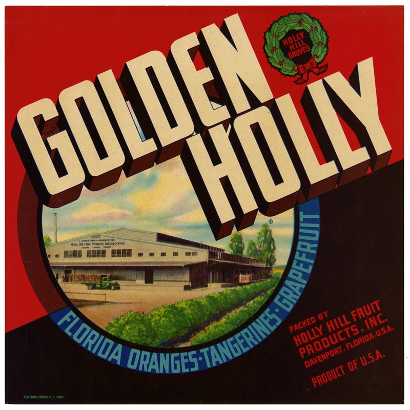 Anonymous - Golden Holly Citrus Label