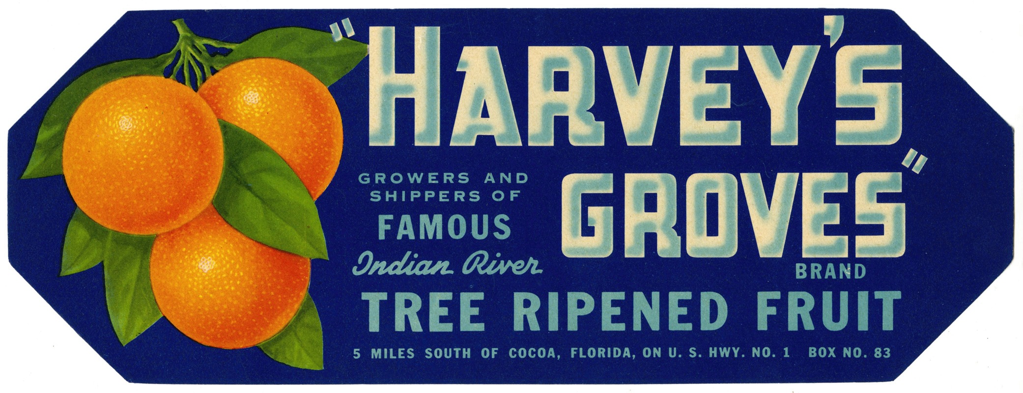 Anonymous - Harvey’s Groves Brand Citrus Label