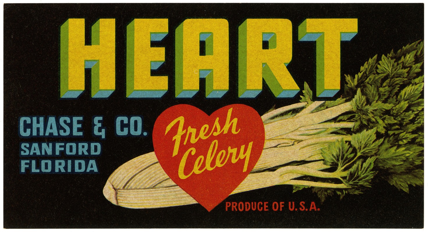 Anonymous - Heart Fresh Celery Label