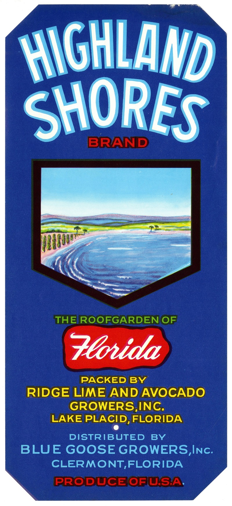 Anonymous - Highland Shores Brand Produce Label