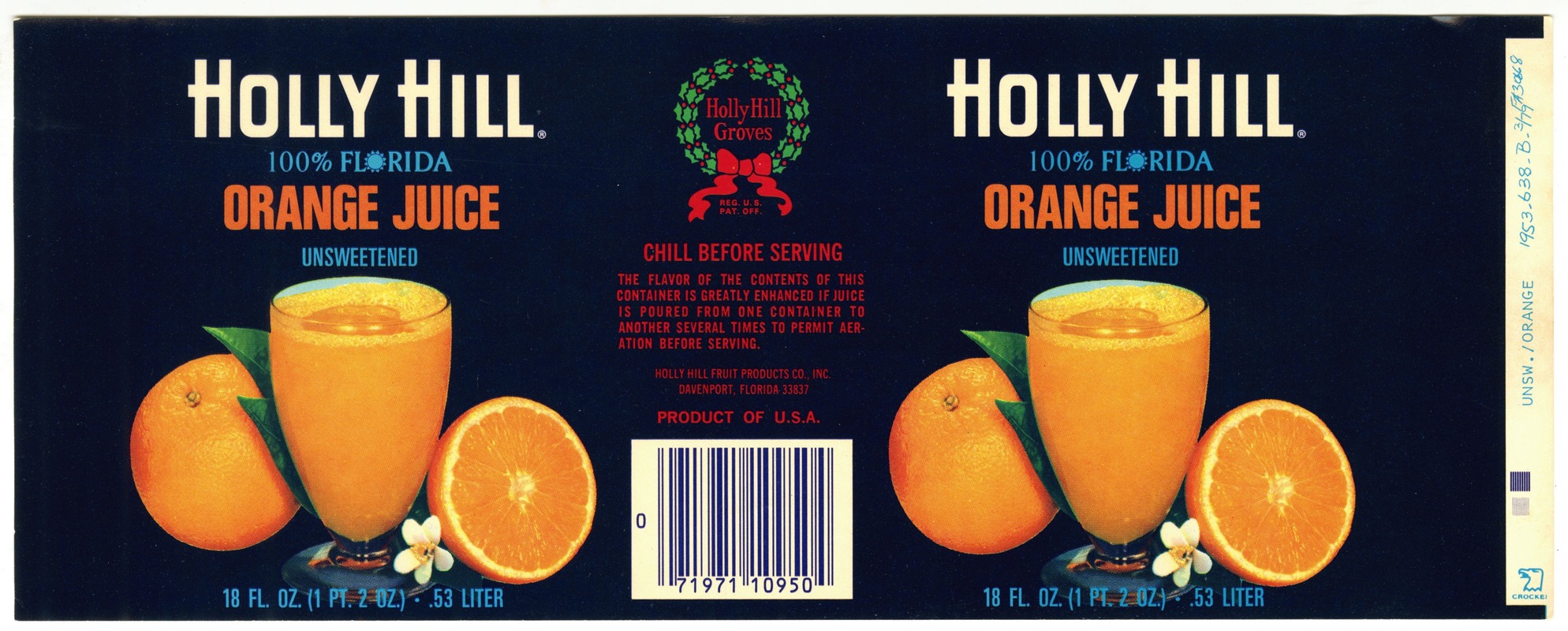 Anonymous - Holly Hill Orange Juice Orange Label