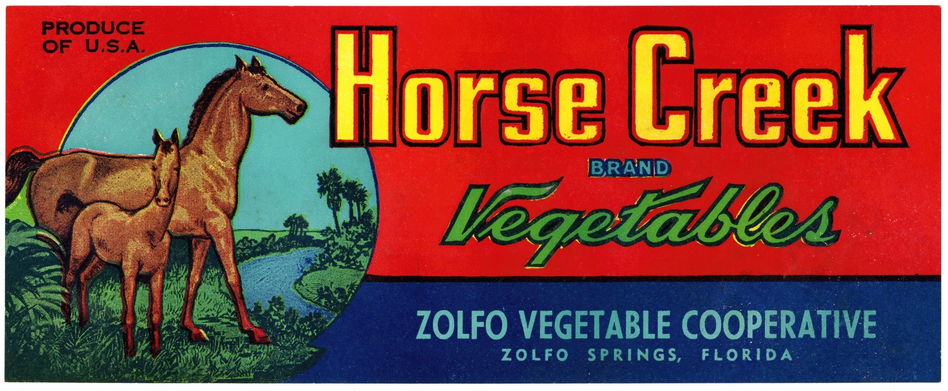 Anonymous - Horse Creek Brand Vegetables Label