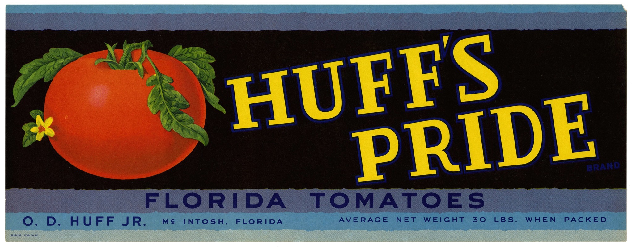 Anonymous - Huff’s Pride Florida Tomatoes Label