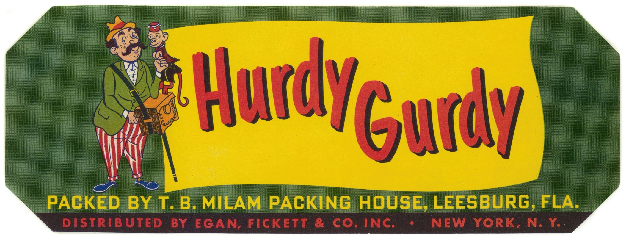 Anonymous - Hurdy Gurdy Produce Label