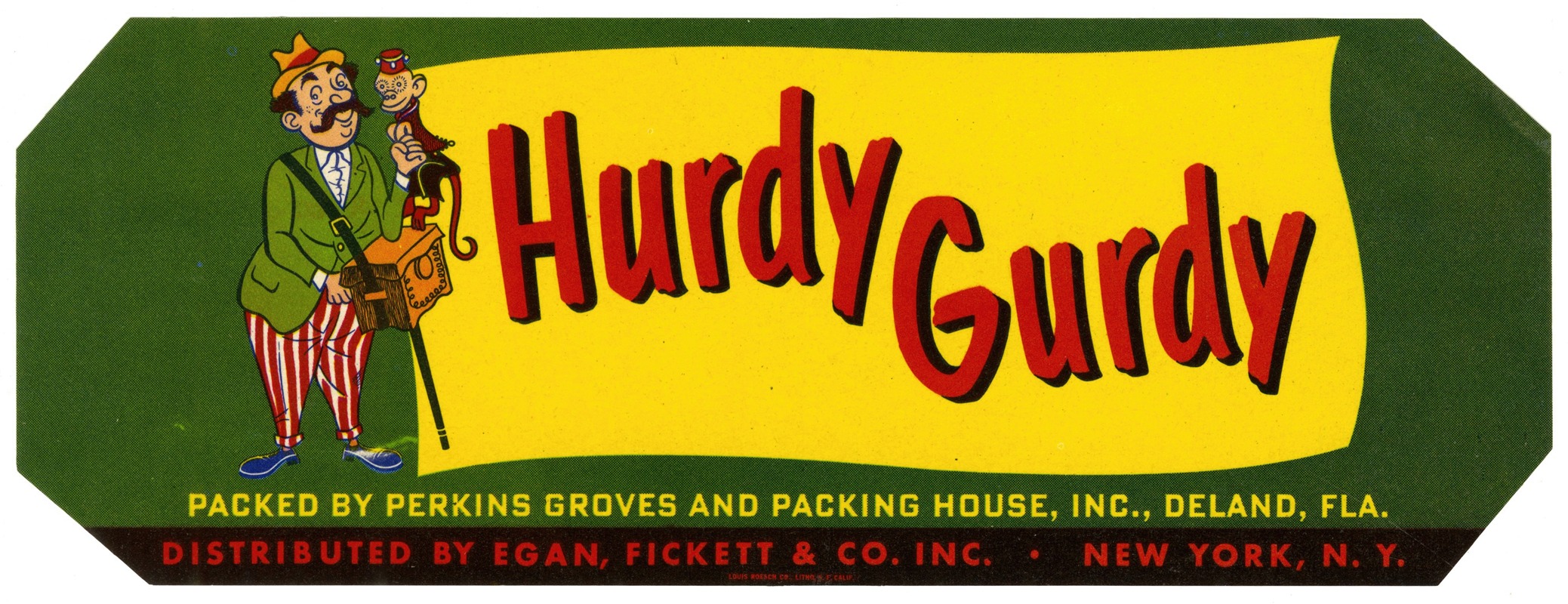Anonymous - Hurdy Gurdy Produce Label