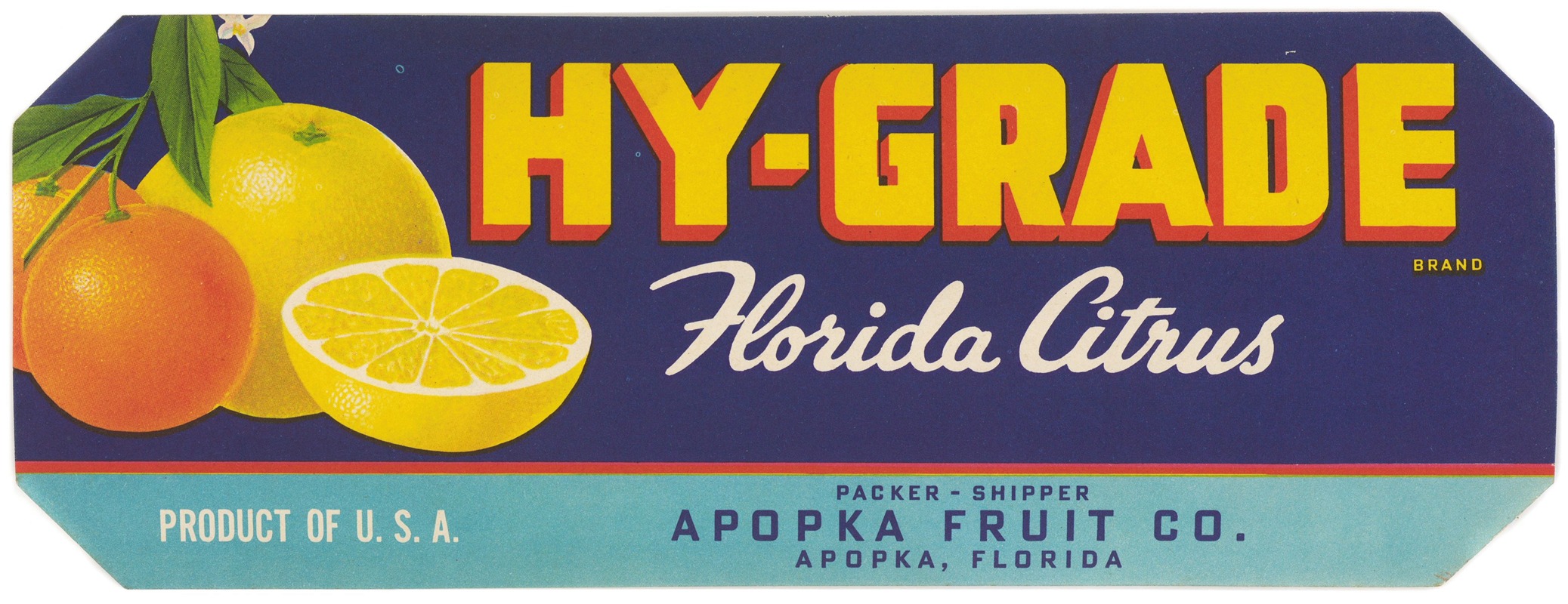 Anonymous - Hy-Grade Brand Florida Citrus Label