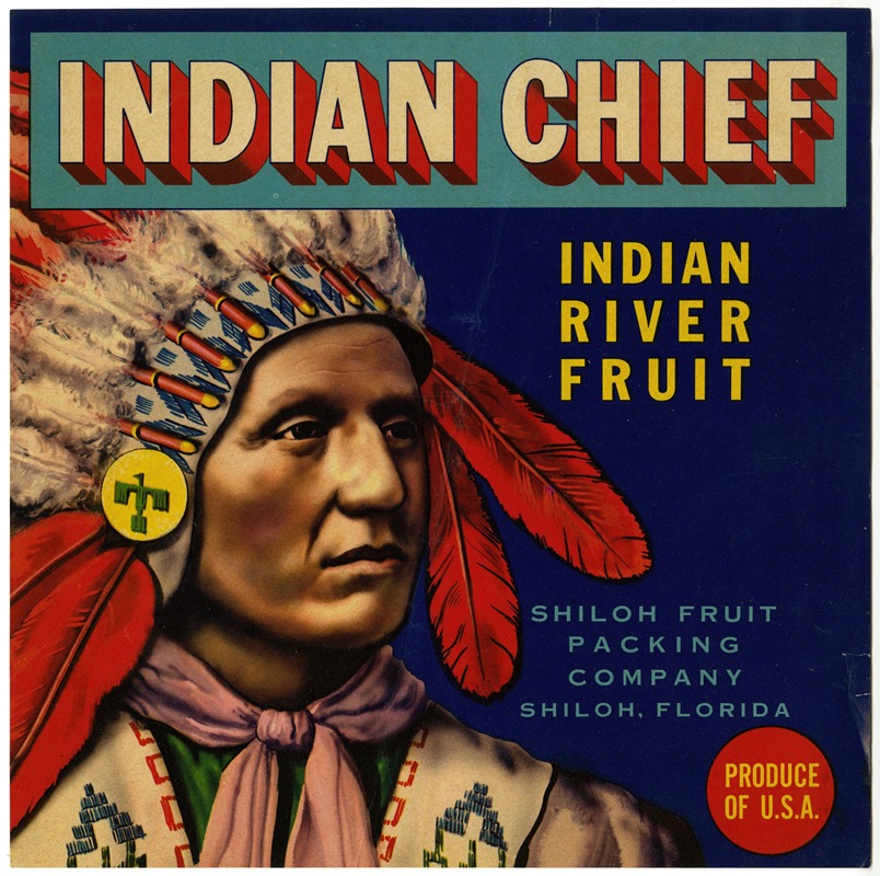 Anonymous - Indian Chief Fruit Label