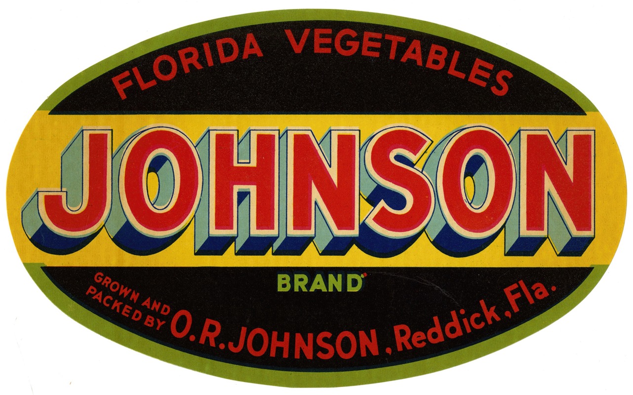Anonymous - Johnson Brand Florida Vegetables Label