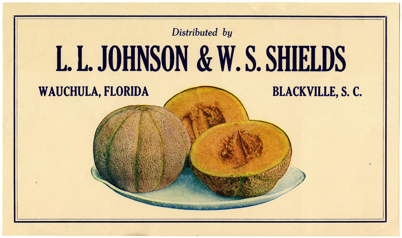 Anonymous - L.L. Johnson and W.S. Shields Cantaloupe Label