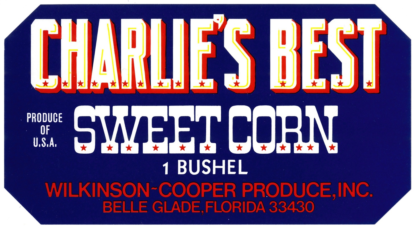 Anonymous - Label for Charlie’s Best Sweet Corn – Blue