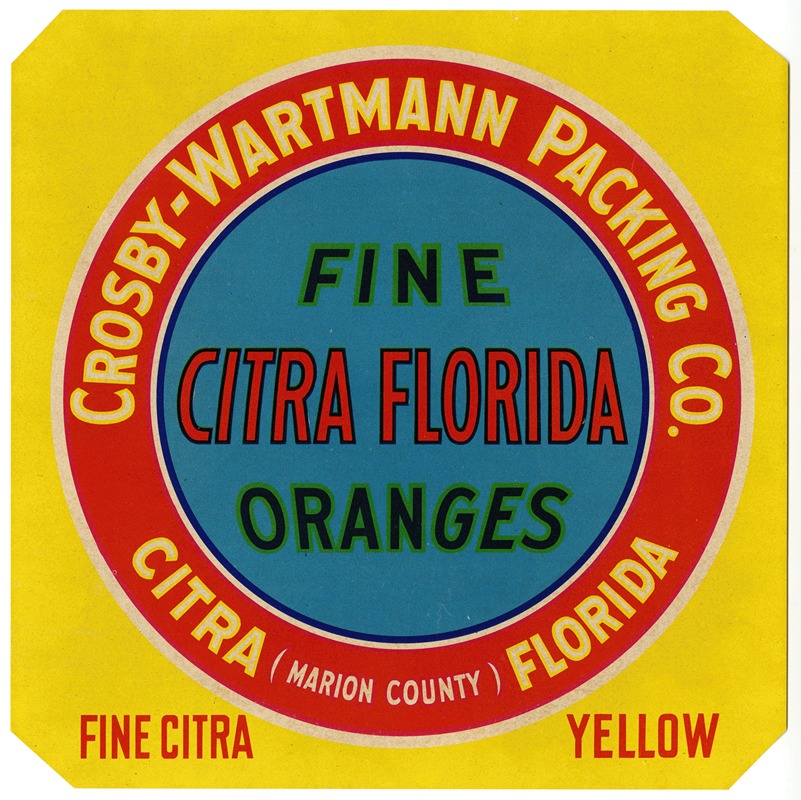 Anonymous - Label for Fine Citra Oranges – Yellow