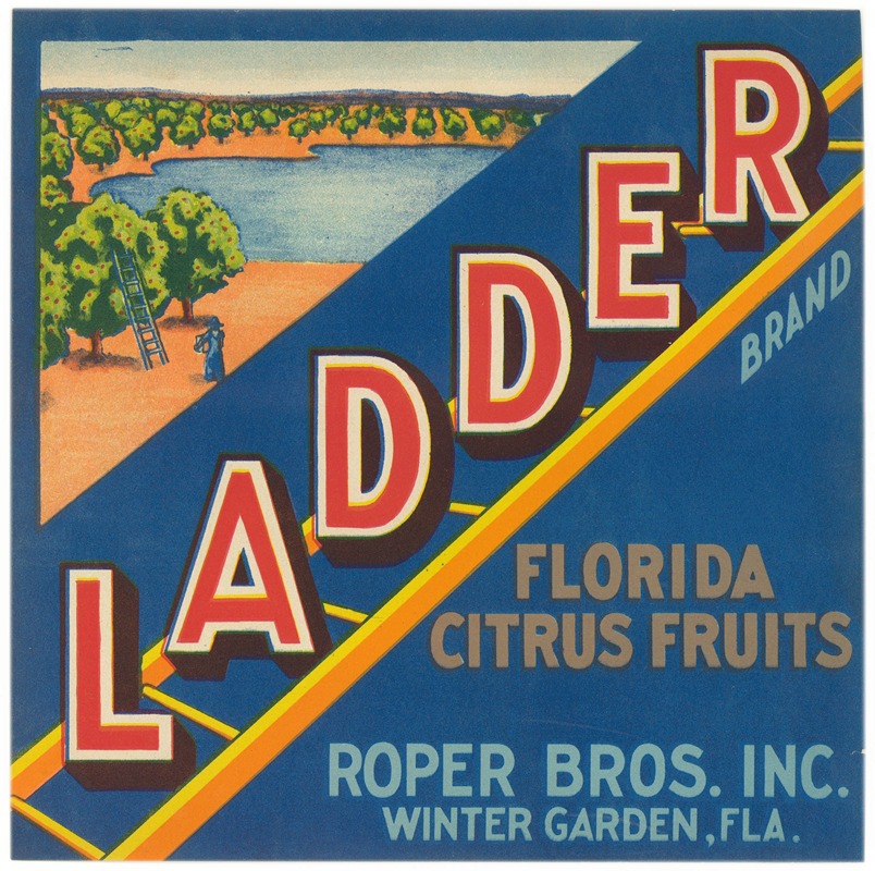 Anonymous - Ladder Brand Florida Citrus Fruit Label