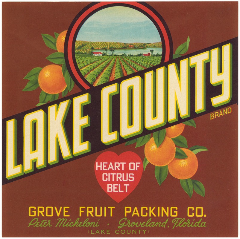 Anonymous - Lake County Brand Citrus Label