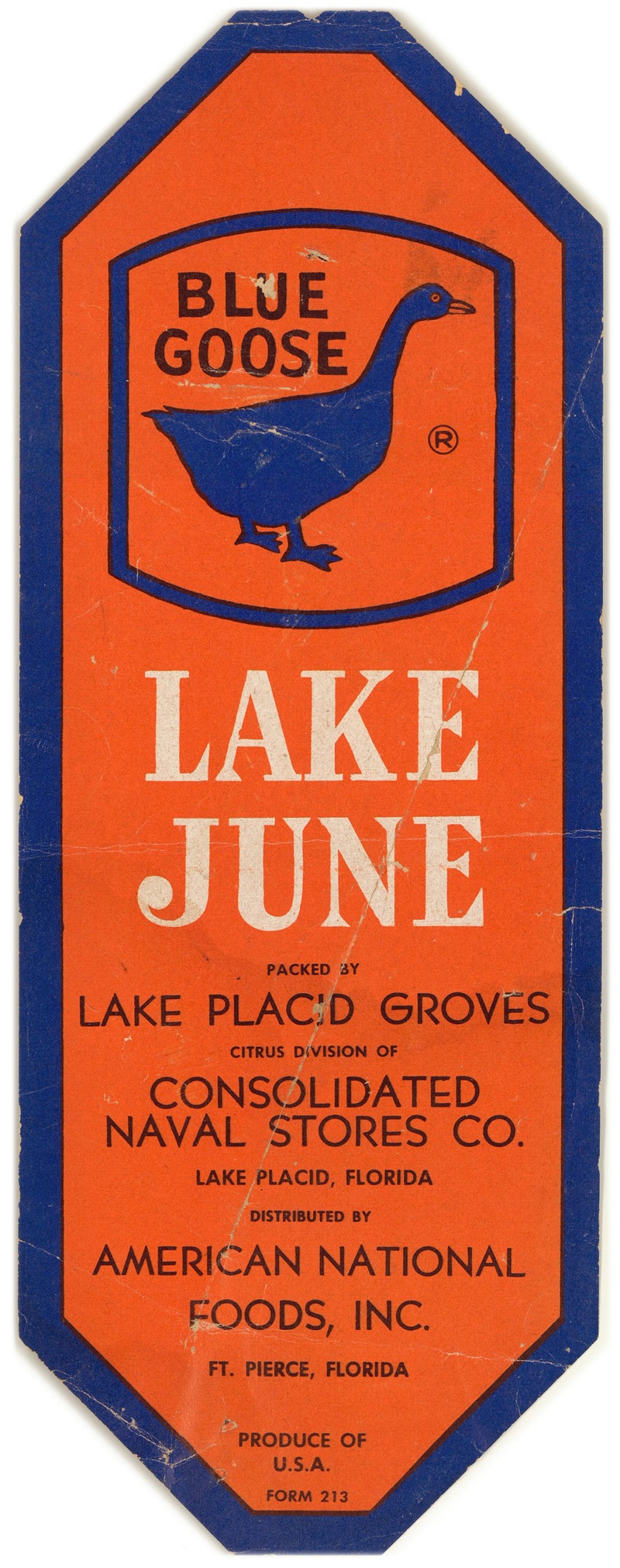 Anonymous - Lake June Citrus Label