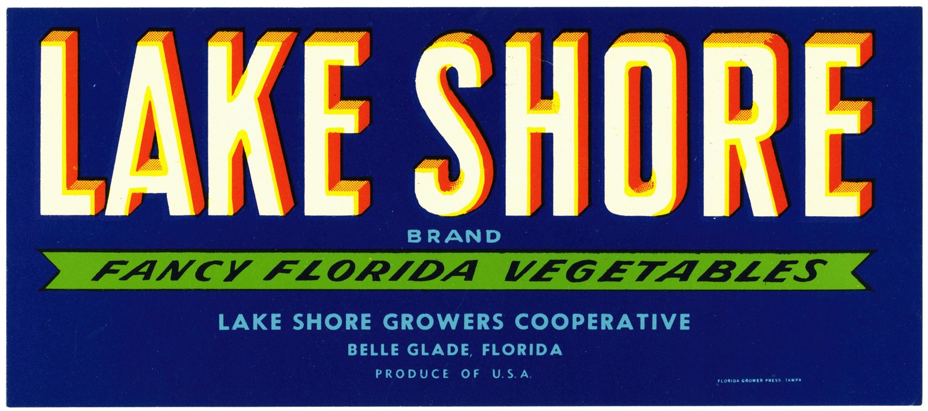 Anonymous - Lake Shore Brand Vegetable Label