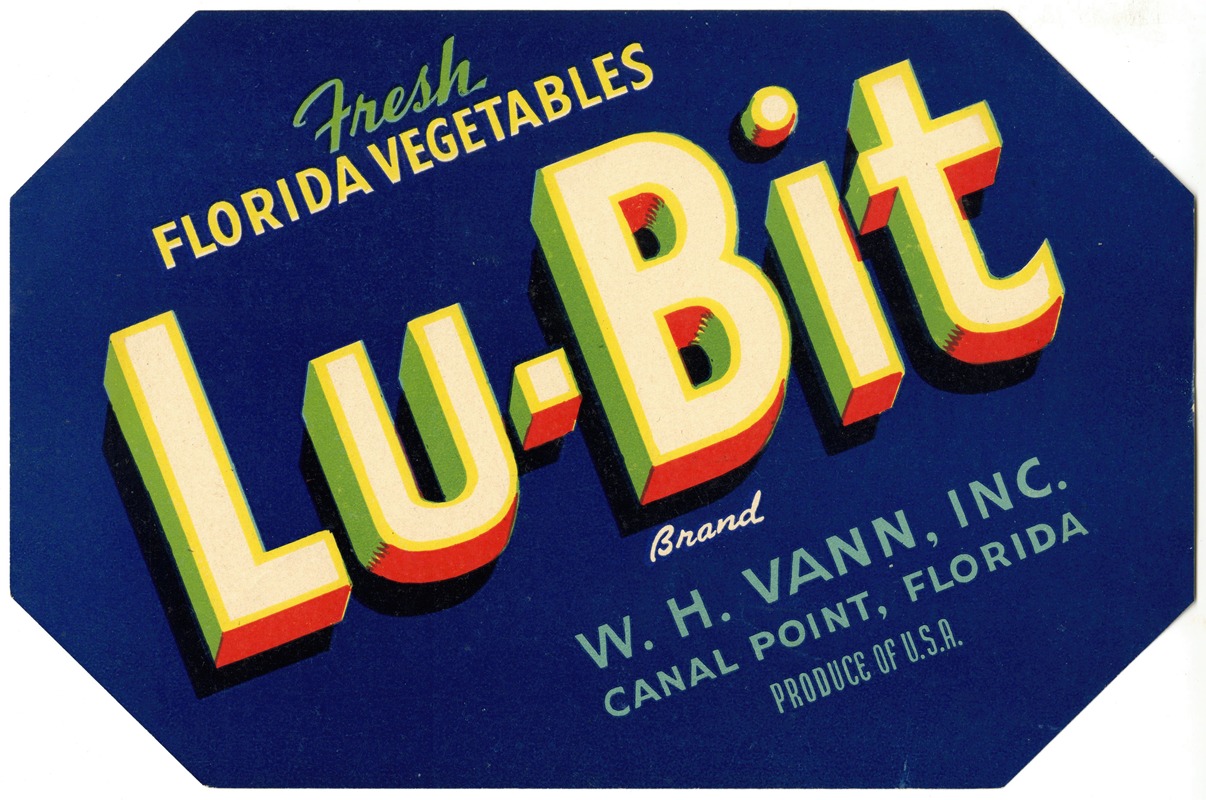 Anonymous - Lu-Bit Brand Vegetable Label