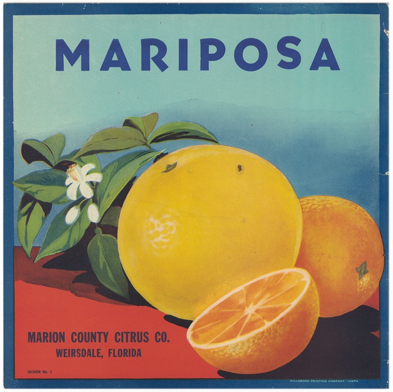 Anonymous - Mariposa Citrus Label