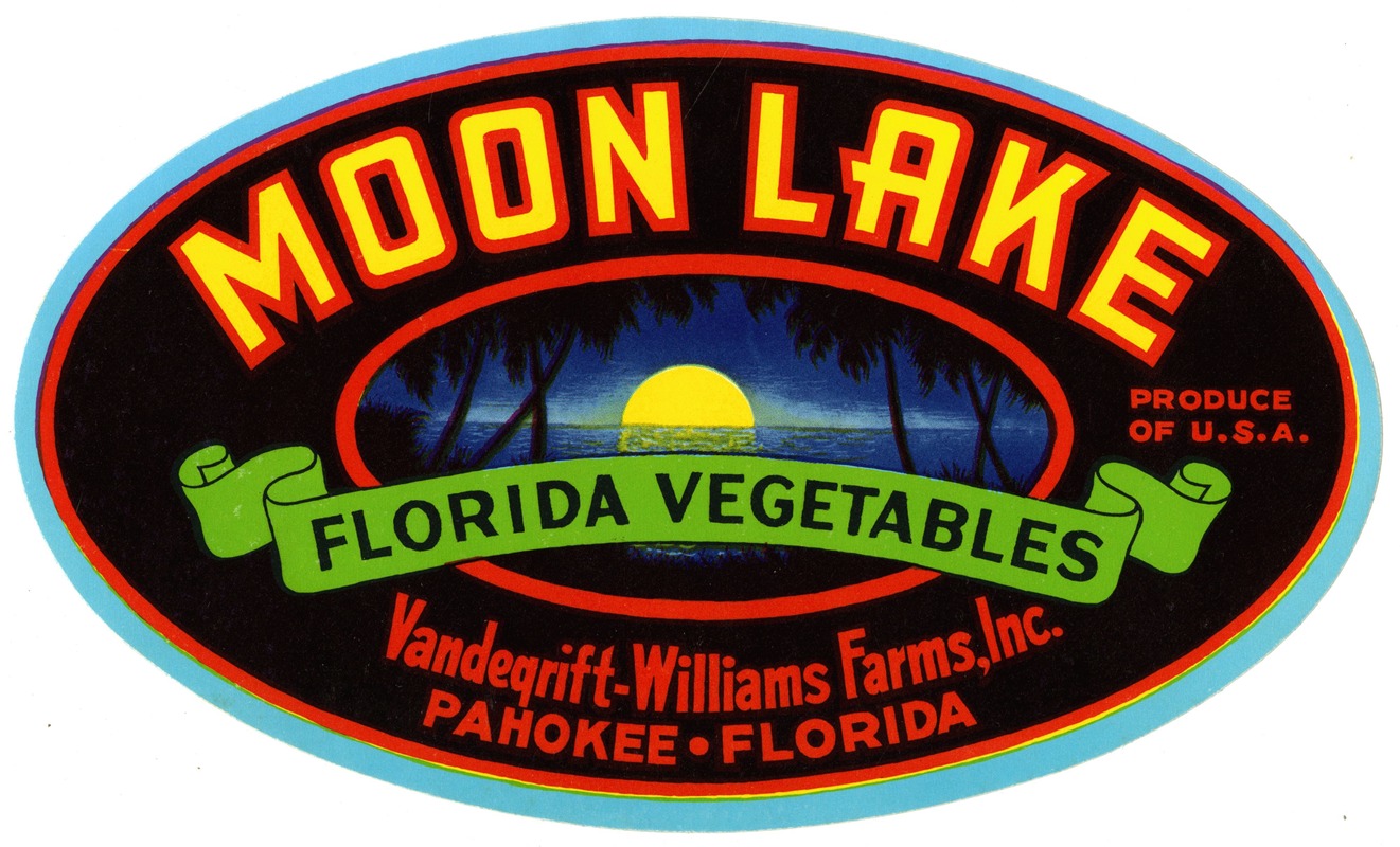Anonymous - Moon Lake Brand Florida Vegetables Label