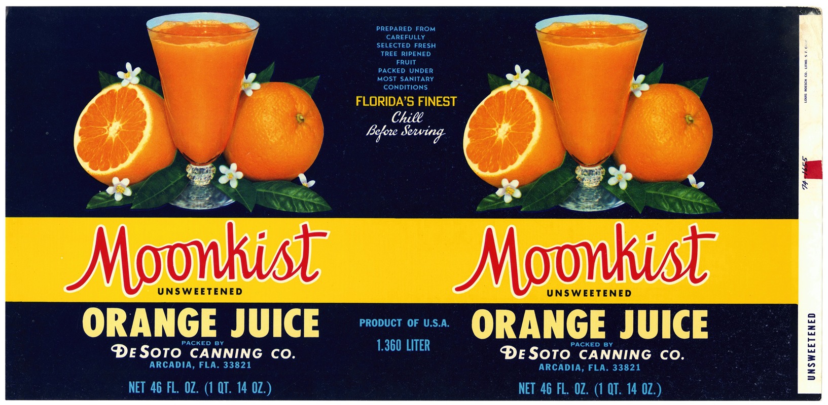 Anonymous - Moonkist Orange Juice Can Label