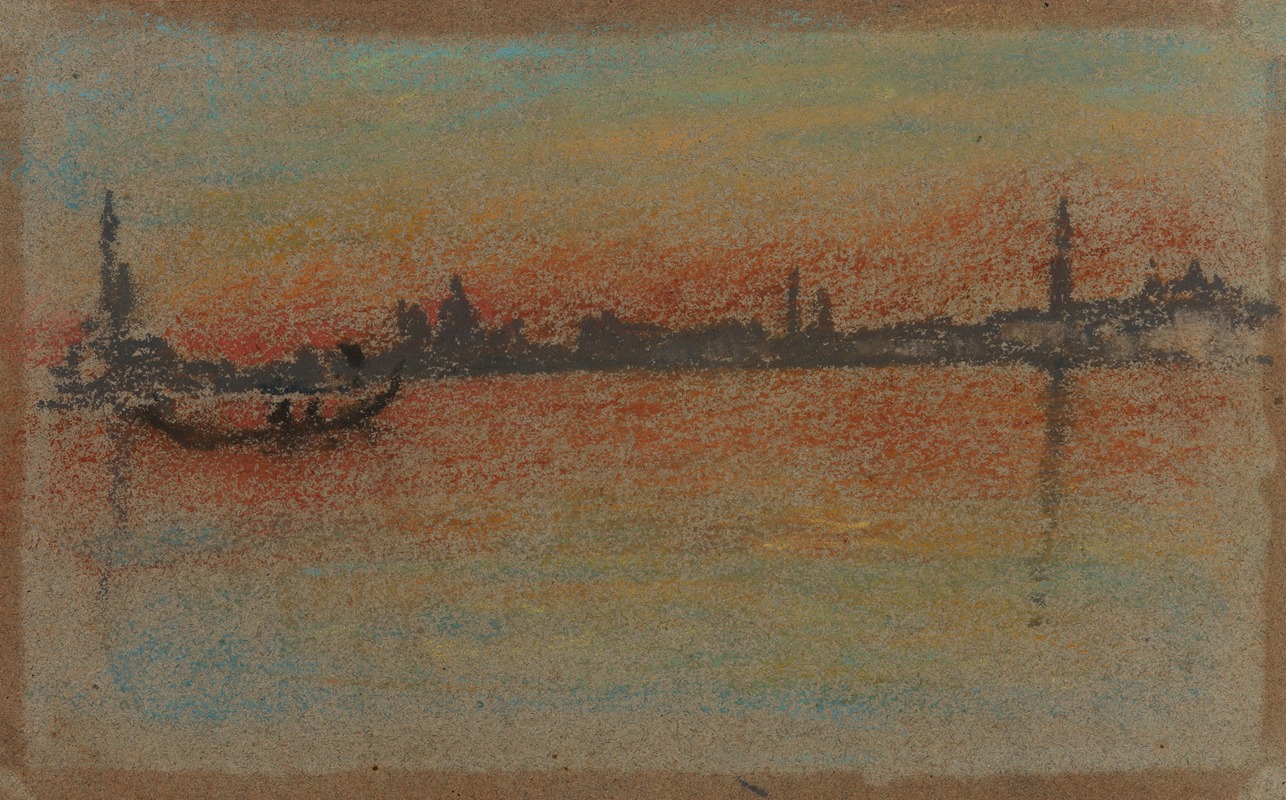James Abbott McNeill Whistler - Venice; Sunset on Harbour
