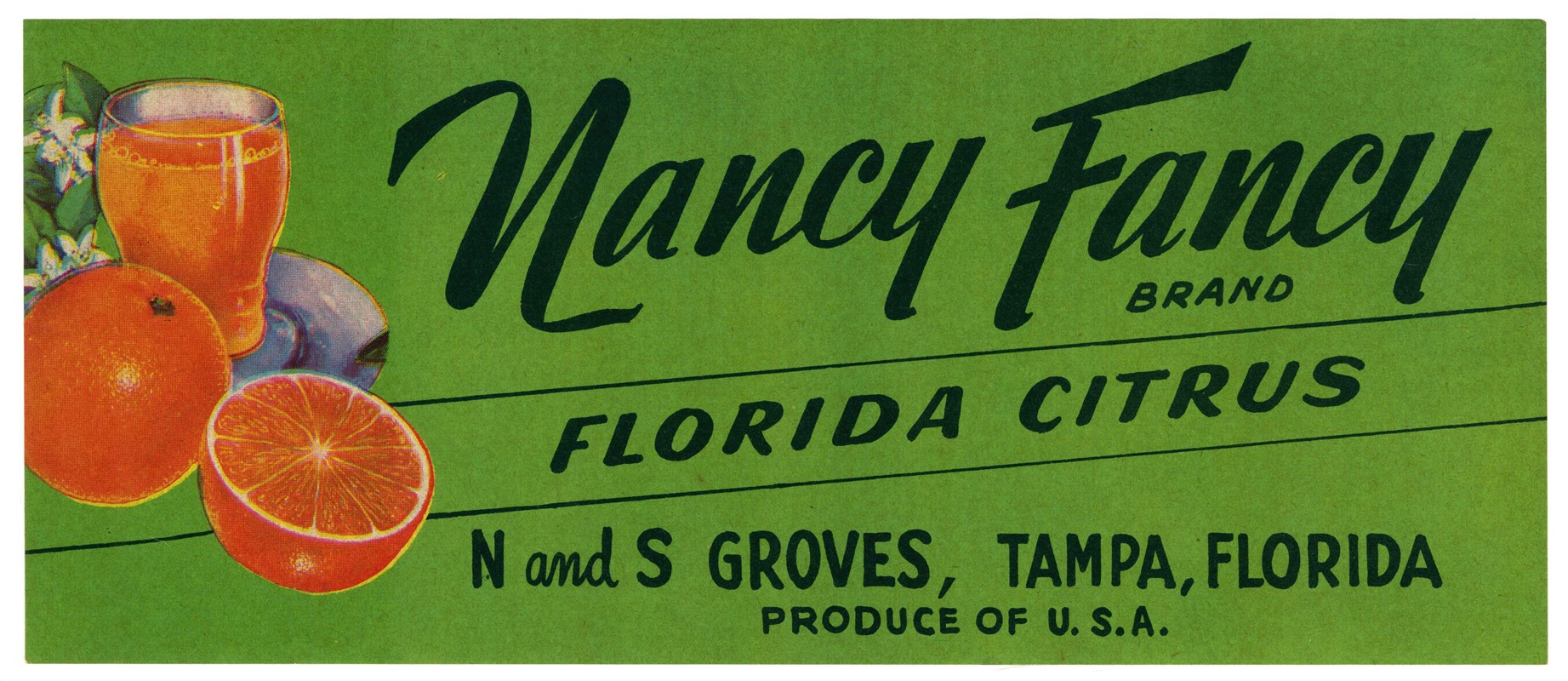Anonymous - Nancy Fancy Brand Florida Citrus Label