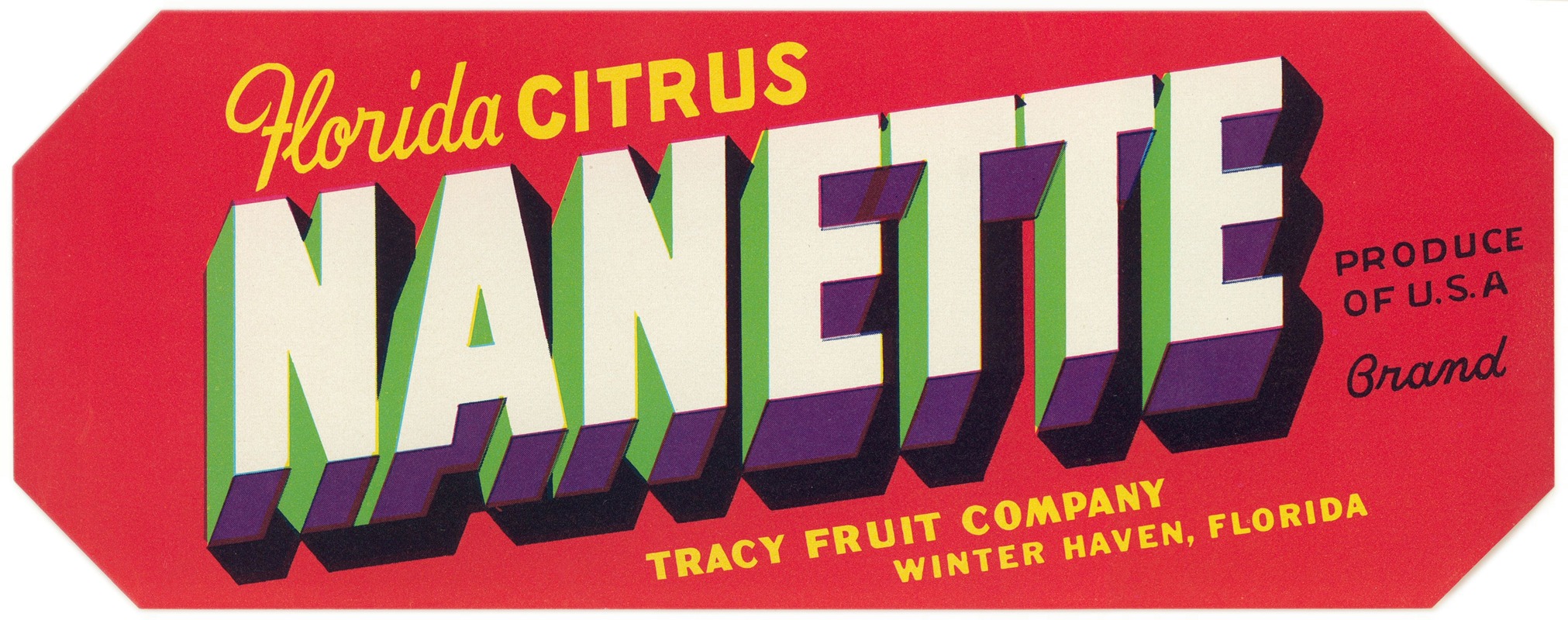 Anonymous - Nanette Brand Florida Citrus Label