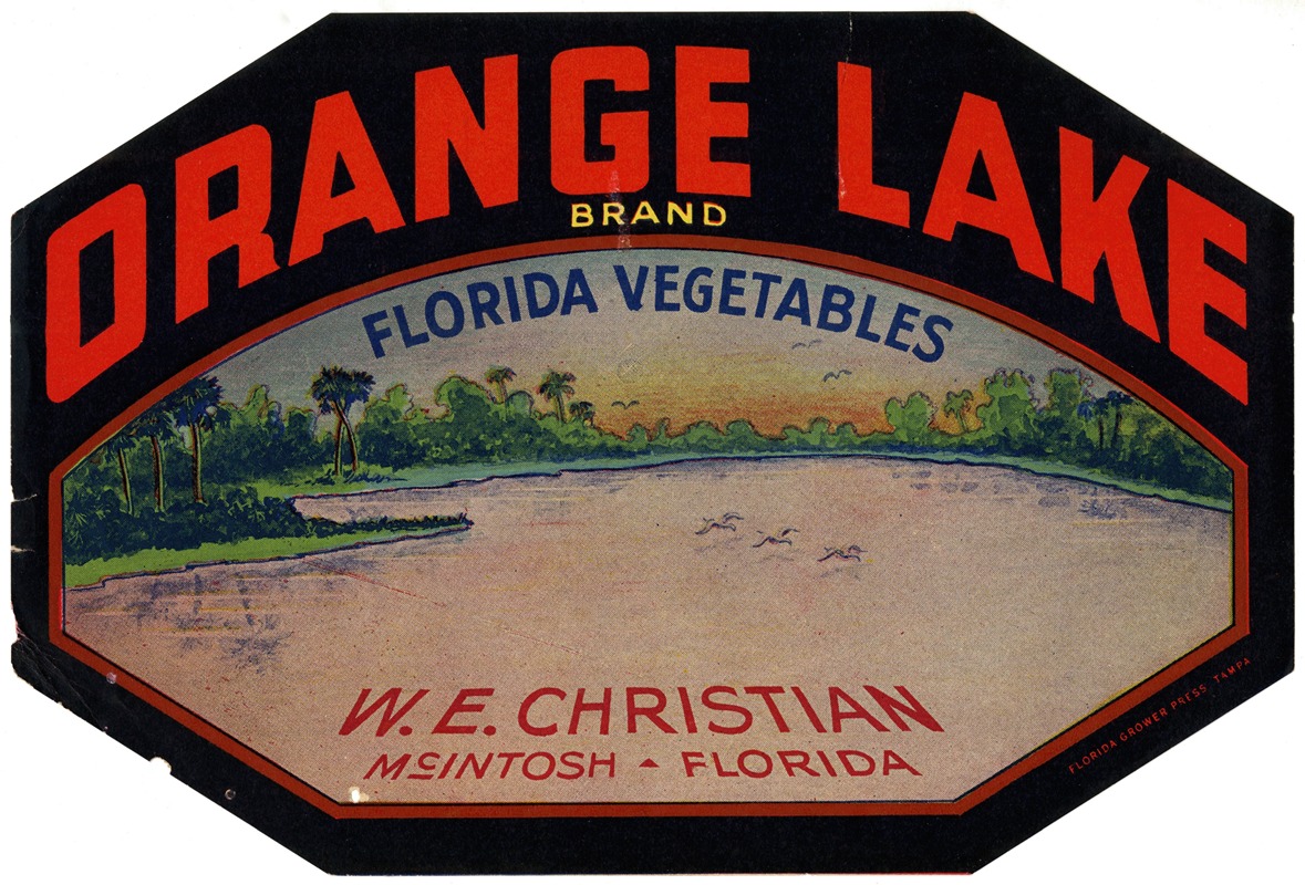 Anonymous - Orange Lake Brand Florida Vegetables Label