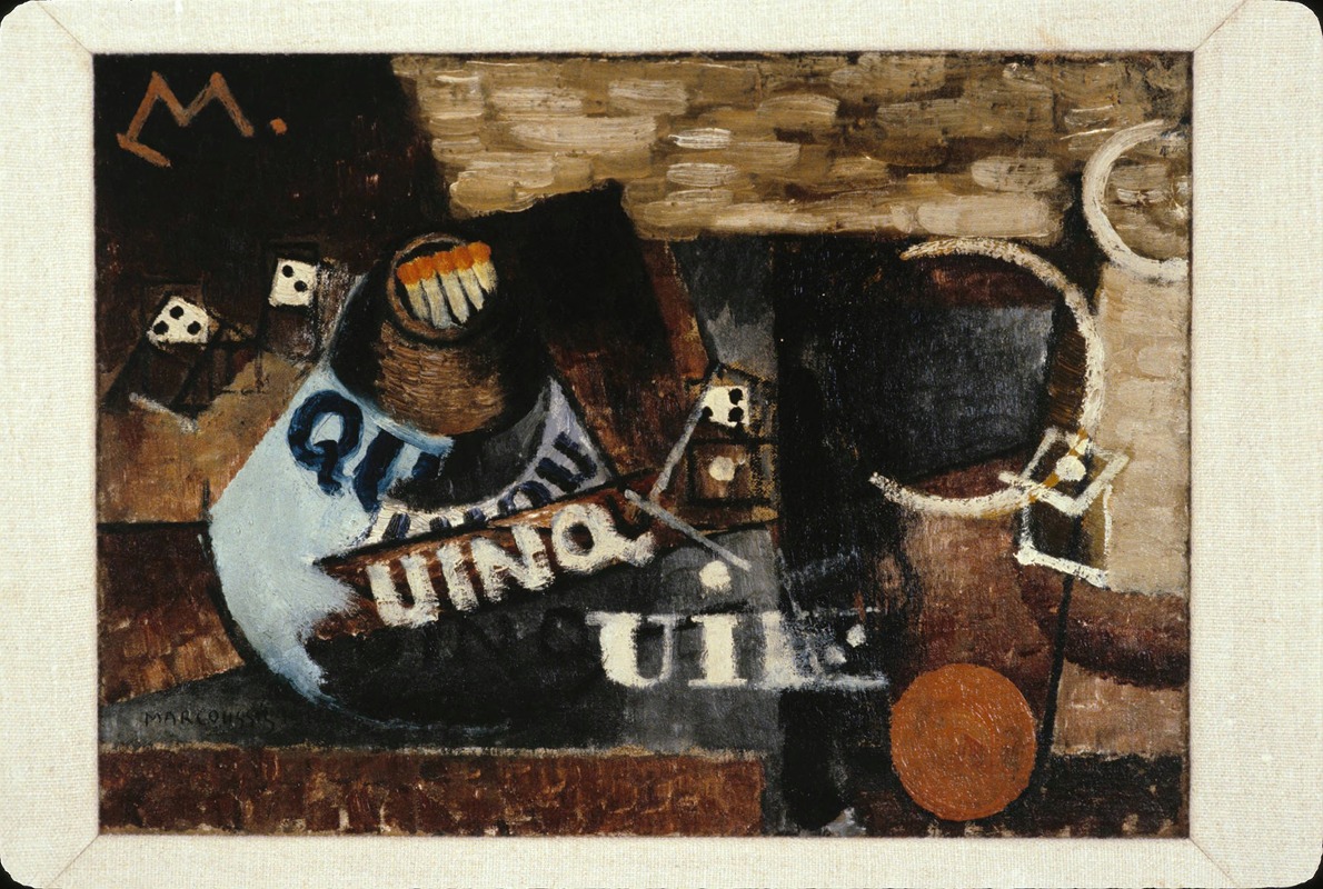 Louis Marcoussis - Still Life with Matches (Le Pyrogène Quinquina)
