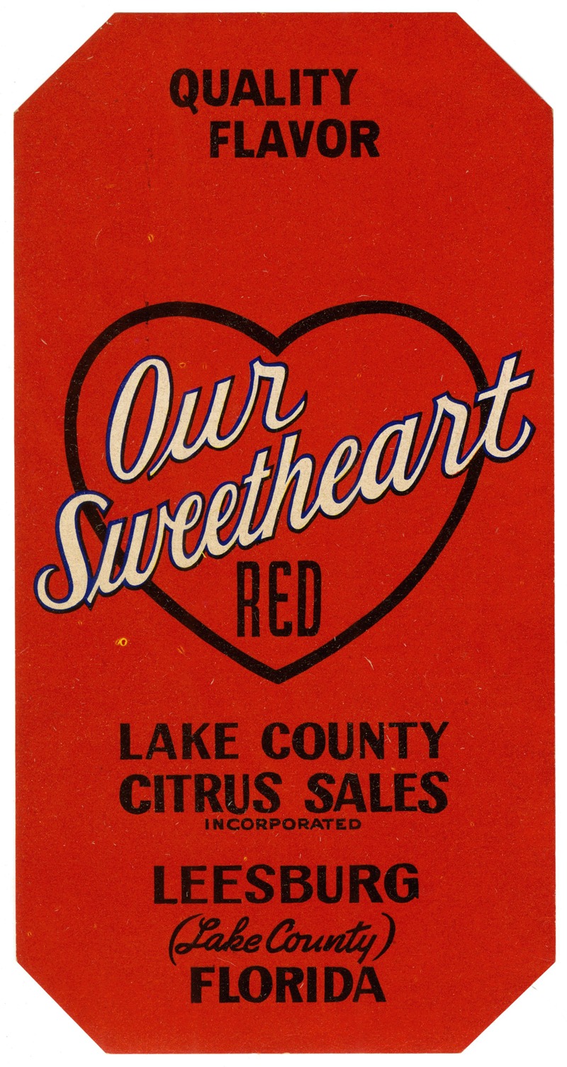 Anonymous - Our Sweetheart – Red Label Citrus Label