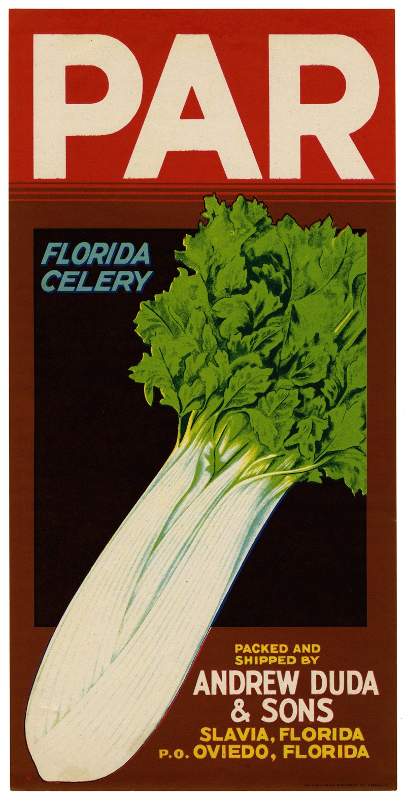 Anonymous - Par Florida Celery Label