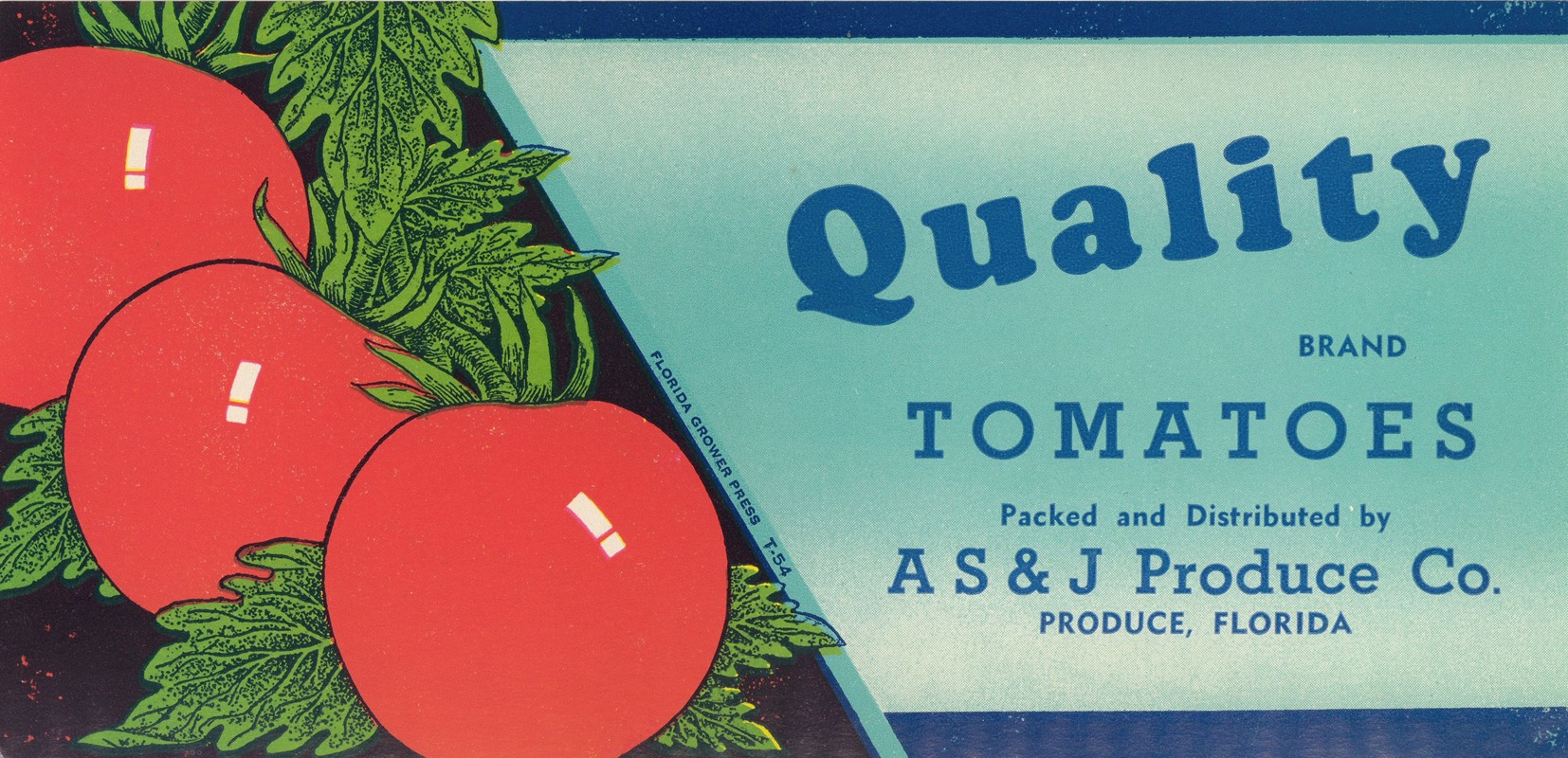 Anonymous - Quality Brand Tomatoes Label