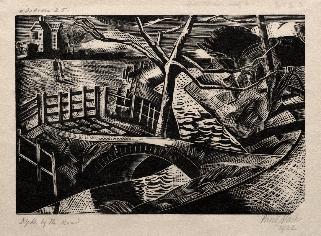 Paul Nash - Dyke by the Road