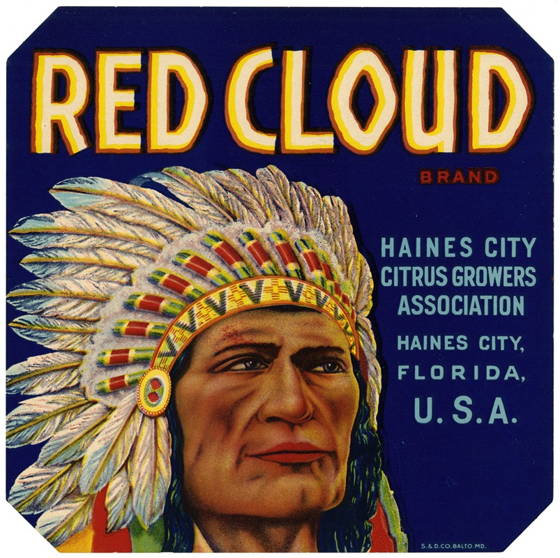Anonymous - Red Cloud Brand Citrus Label