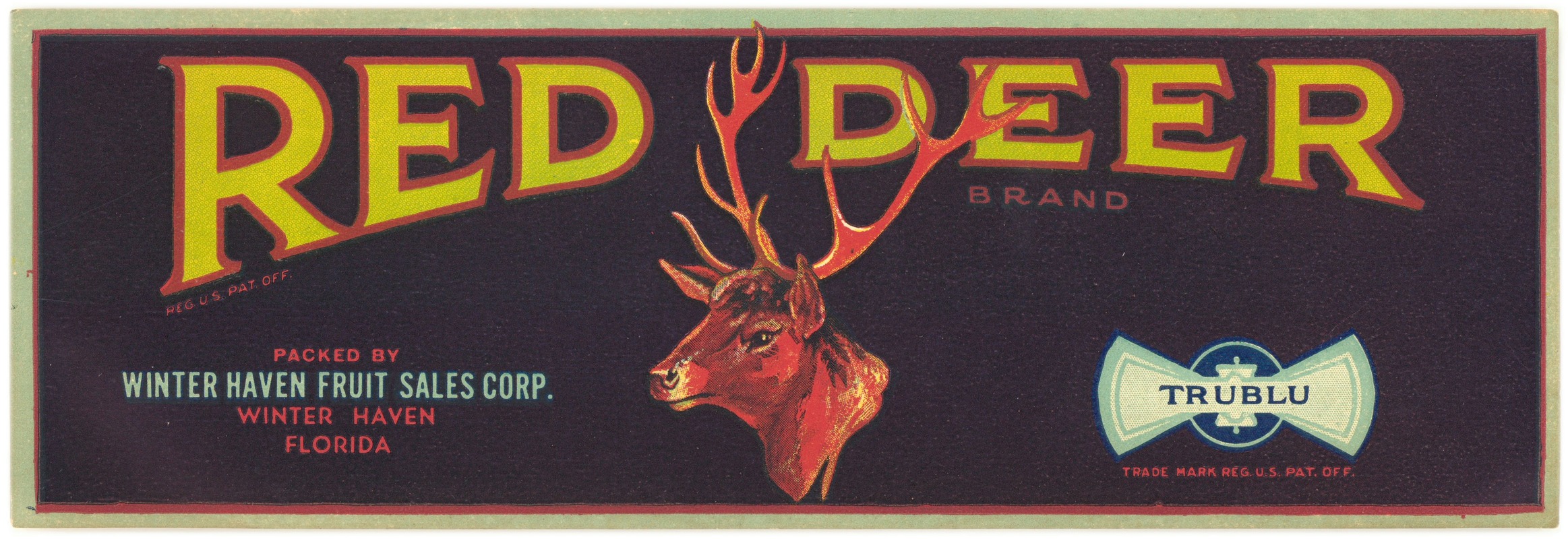 Anonymous - Red Deer Brand Fruit Label