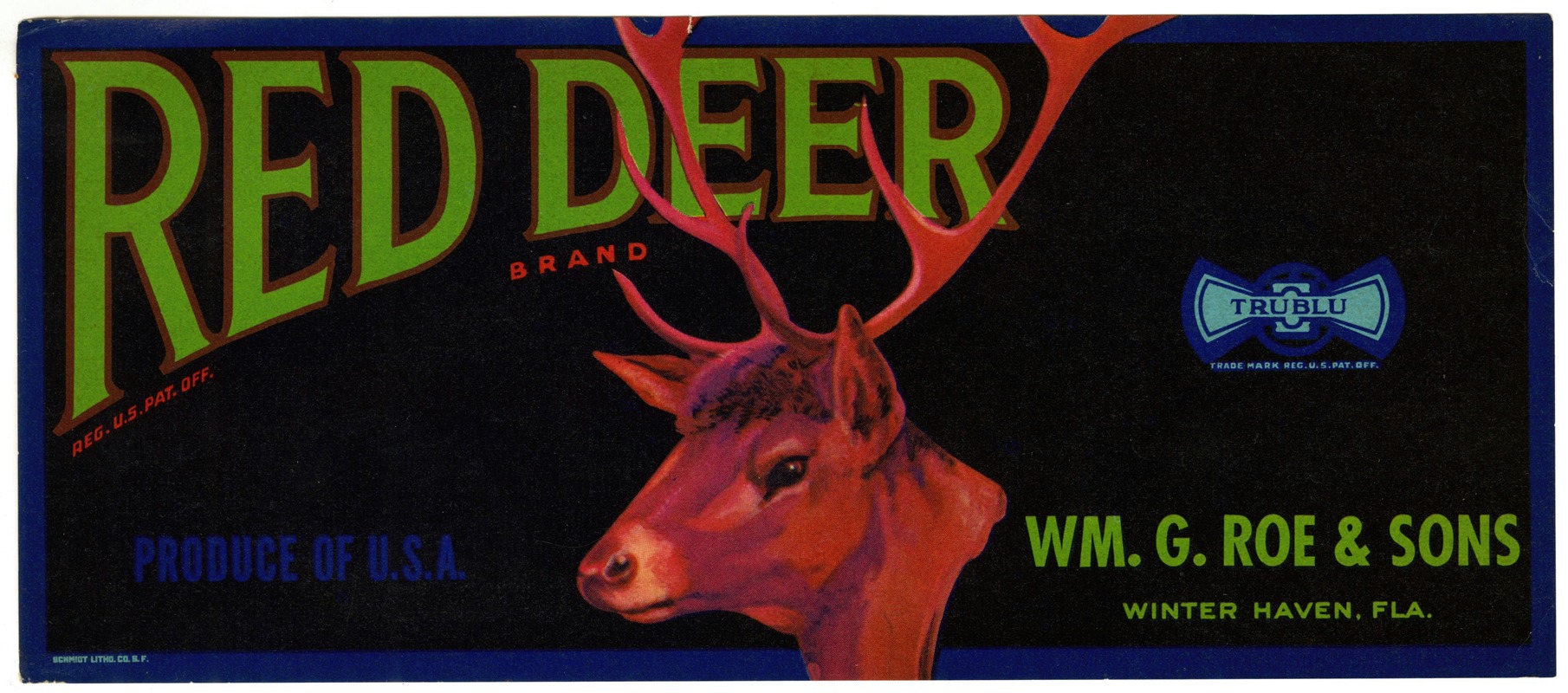 Anonymous - Red Deer Brand Produce Label