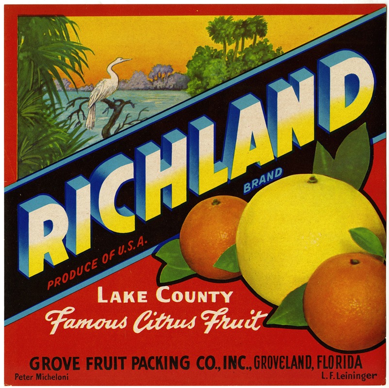 Anonymous - Richland Brand Citrus Label